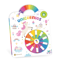 Cata-Vento colorido - Unicornios: Livro para pintar c/ 12 giz de cera