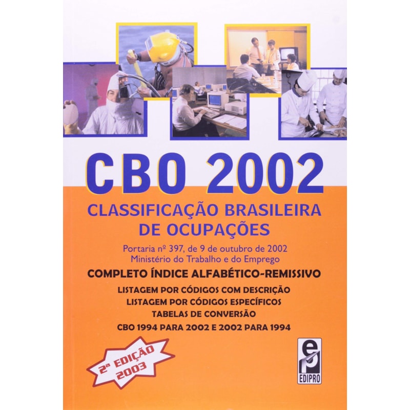 CBO 2002 - CLASSIFICAÇÃO BRASILEIRA DE OCUPAÇÕES
