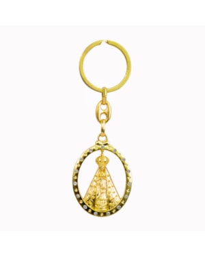 CHAVEIRO NOSSA SENHORA APARECIDA DOURADO VAZADO