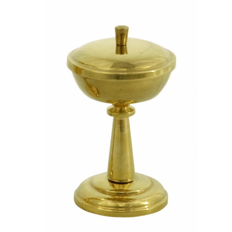 CIBÓRIO 13CM DE ALTURA DOURADO 75 PARTICULAS
