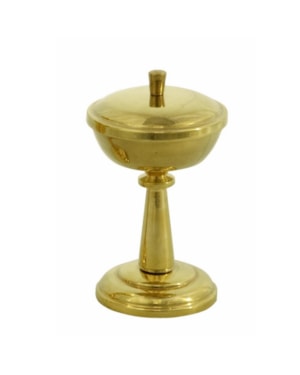 CIBÓRIO 13CM DE ALTURA DOURADO 75 PARTICULAS