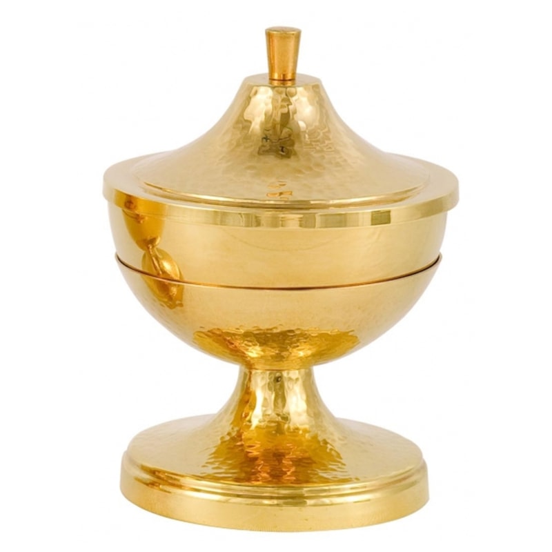 CIBÓRIO 14CM DE ALTURA DOURADO 180 PARTICULAS
