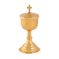 CIBÓRIO 15CM DE ALTURA DOURADO 40 PARTICULAS