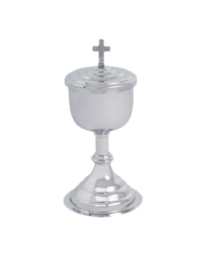 CIBÓRIO 15CM DE ALTURA DOURADO INTERNO 40 PARTICULAS