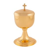 CIBORIO 16CM DE ALTURA DOURADO 125 PARTICULAS