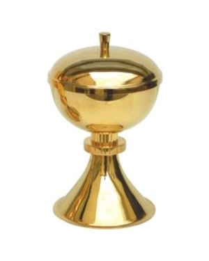 CIBORIO 16CM DE ALTURA DOURADO 150 PARTICULAS