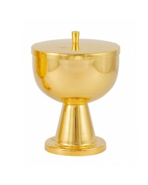 CIBÓRIO 16CM DE ALTURA DOURADO 250 PARTICULAS