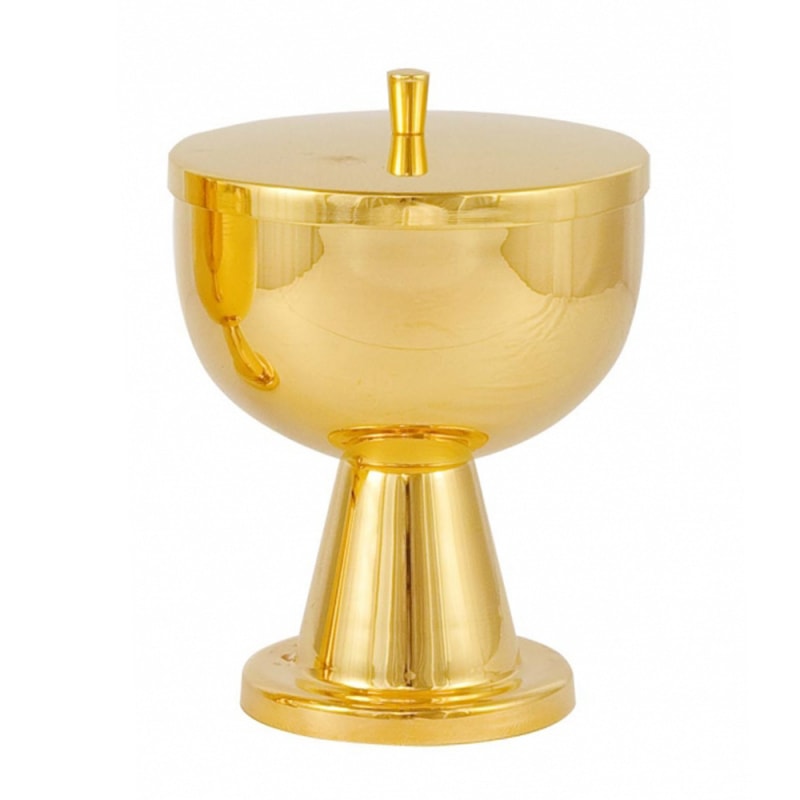 CIBÓRIO 16CM DE ALTURA DOURADO 250 PARTICULAS