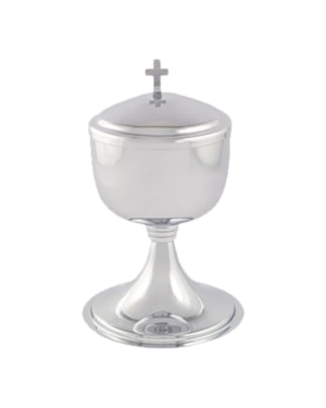 CIBORIO 18CM DE ALTURA CROMO 200 PARTICULAS