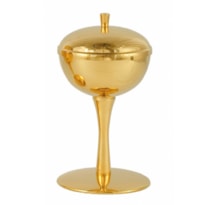 CIBÓRIO 18CM DE ALTURA DOURADO 150 PARTICULA