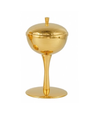 CIBÓRIO 18CM DE ALTURA DOURADO 150 PARTICULA