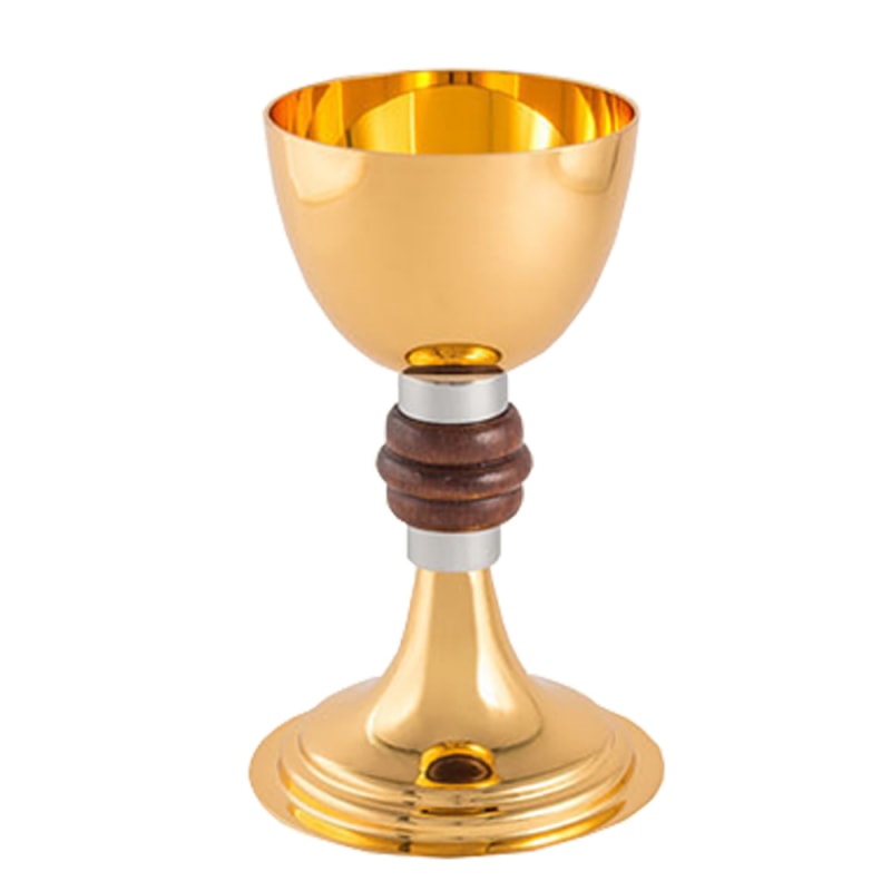 CIBÓRIO 19CM DE ALTURA DOURADO 100 PARTICULAS
