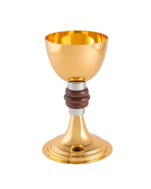 CIBÓRIO 19CM DE ALTURA DOURADO 100 PARTICULAS