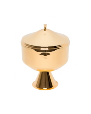 CIBÓRIO 19CM DE ALTURA DOURADO 700 PARTICULAS