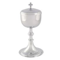 CIBÓRIO 20,5CM DE ALTURA DOURADO INTERNO 125 PARTICULAS