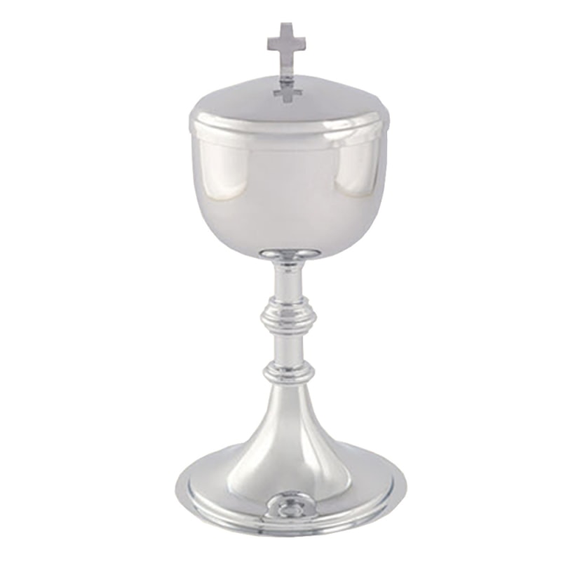 CIBÓRIO 20,5CM DE ALTURA DOURADO INTERNO 125 PARTICULAS