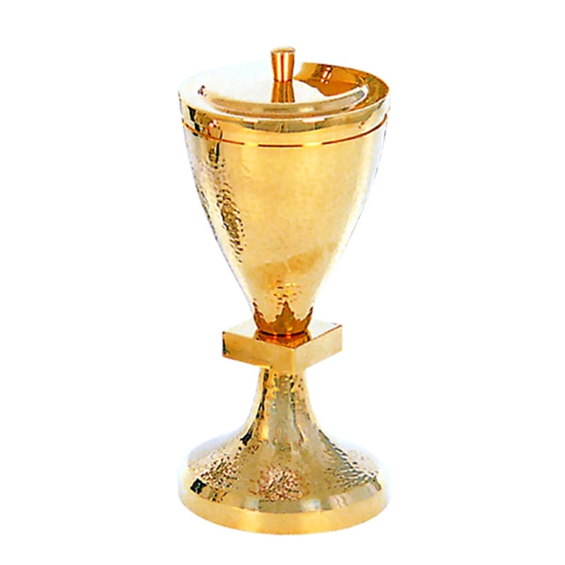 CIBÓRIO 20CM DE ALTURA DOURADO 150 PARTICULAS