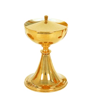 CIBÓRIO 21 CM DE ALTURA DOURADO 250 PARTICULAS