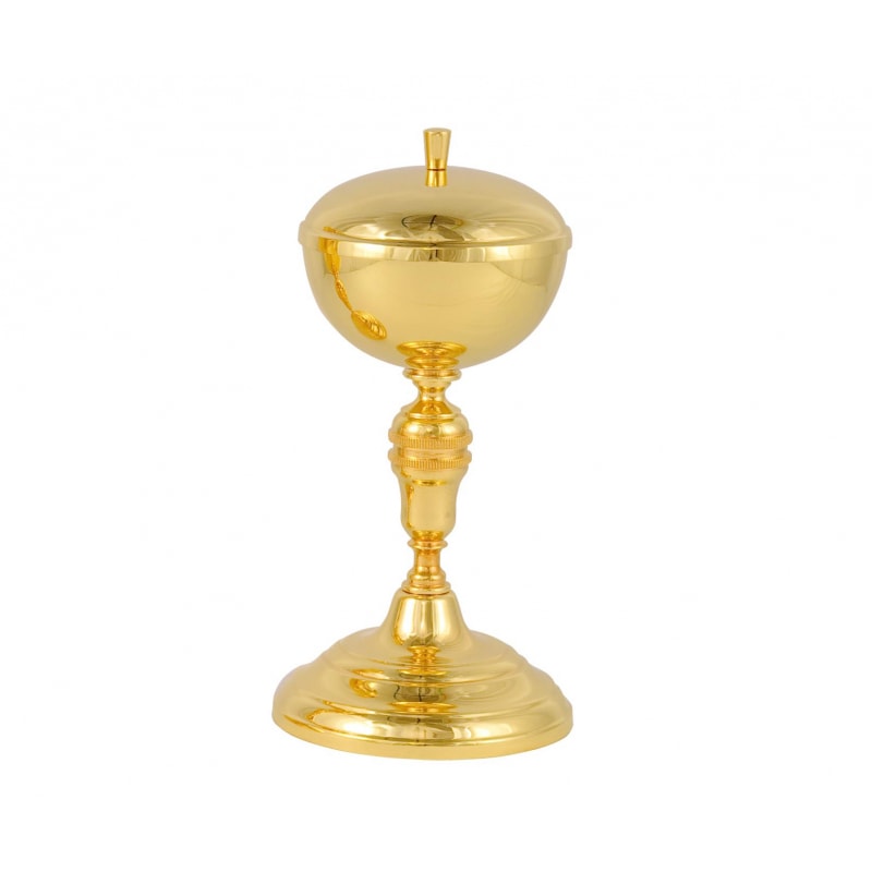 CIBORIO 22CM DE ALTURA DOURADO 150 PARTICULAS