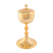 CIBÓRIO 23CM DE ALTURA DOURADO 125 PARTICULAS