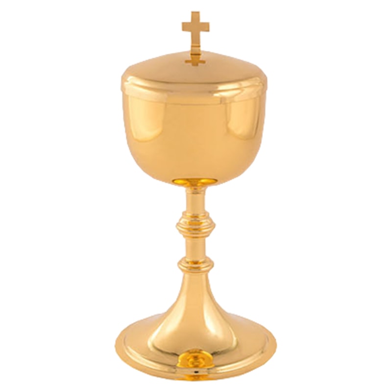 CIBORIO 23CM DE ALTURA DOURADO 180 PARTICULAS
