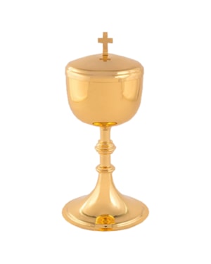 CIBORIO 23CM DE ALTURA DOURADO 180 PARTICULAS