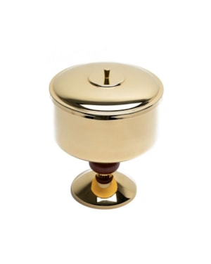 CIBÓRIO 24CM DE ALTURA DOURADO 1200 PARTICULAS