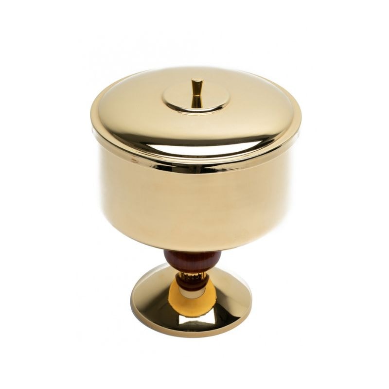 CIBÓRIO 24CM DE ALTURA DOURADO 1200 PARTICULAS