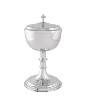 CIBÓRIO 25CM DE ALTURA DOURADO INTERNO 320 PARTICULAS