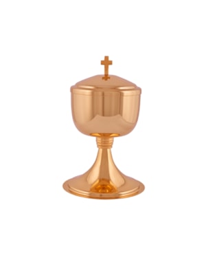 CIBÓRIO DOURADO 18CM DE ALTURA 180 PARTICULAS