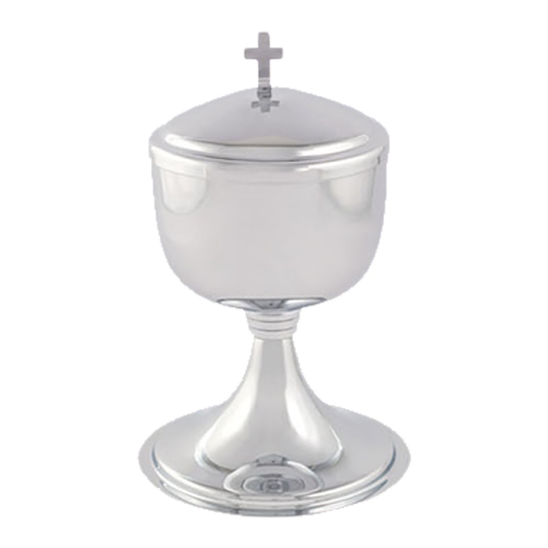 CIBÓRIO DOURADO INTERNO 18CM DE ALTURA