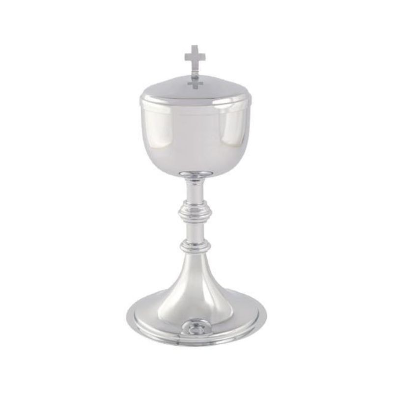 CIBÓRIO DOURADO INTERNO 23CM DE ALTURA