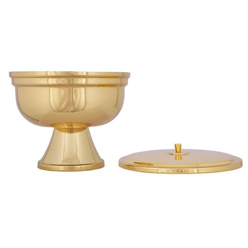 CIBÓRIO GRANDE DOURADO PARA 750 PARTICULAS