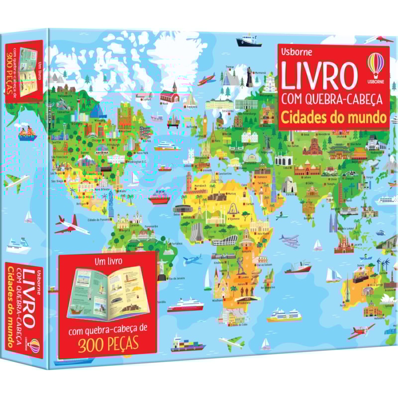 CIDADES DO MUNDO: LIVRO COM QUEBRA-CABEÇA