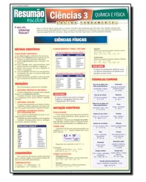 CIENCIAS 3 - QUIMICA E FISICA - RESUMAO