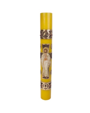 CÍRIO PASCAL AMARELO JESUS 72X9,5