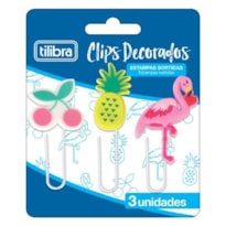 CLIPS DECORADOS C/ 3 UNIDADES TILIBRA