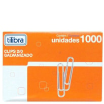 CLIPS GALVANIZADO 2/0 C/ 1000 UNIDADES TILIBRA