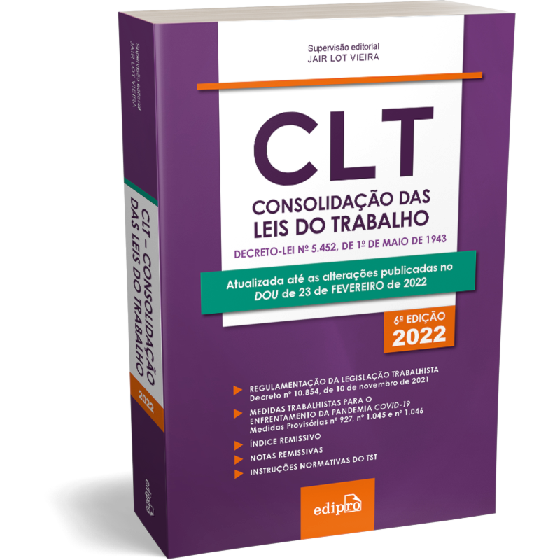 CLT - CONSOLIDAÇÃO DAS LEIS DO TRABALHO 2022 - MINI