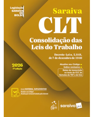 CLT - LEGISLAÇÃO SARAIVA DE BOLSO - 16ª EDIÇÃO 2026
