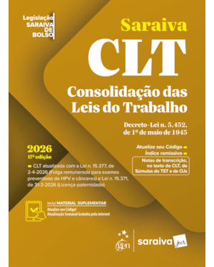 CLT - LEGISLAÇÃO SARAIVA DE BOLSO - 17ª EDIÇÃO 2026