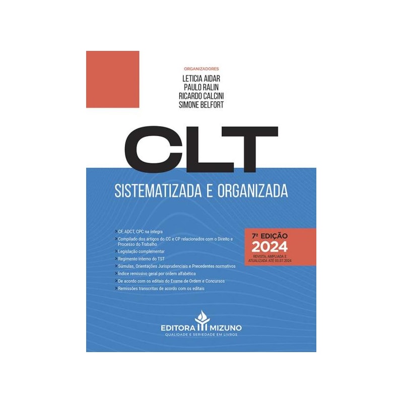 CLT sistematizada e organizada