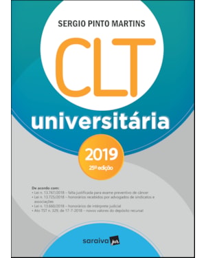 CLT UNIVERSITÁRIA - 25ª EDIÇÃO DE 2018