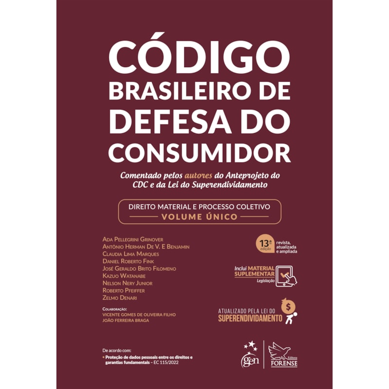 CÓDIGO BRASILEIRO DE DEFESA DO CONSUMIDOR - 13ª EDIÇÃO 2022