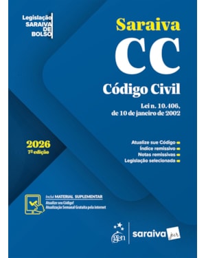 CÓDIGO CIVIL - LEGISLAÇÃO SARAIVA DE BOLSO - 7ª EDIÇÃO 2026