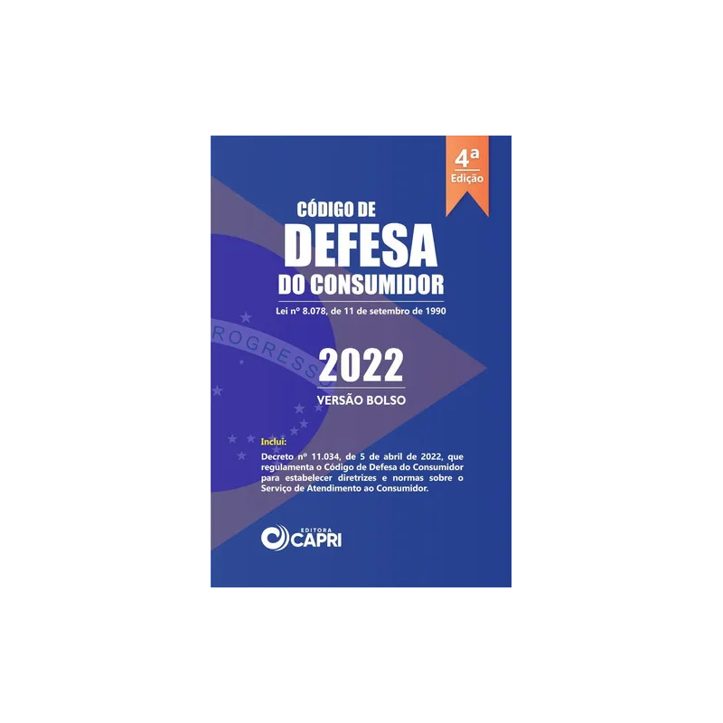 CÓDIGO DE DEFESA DO CONSUMIDOR 2022 - VERSÃO BOLSO