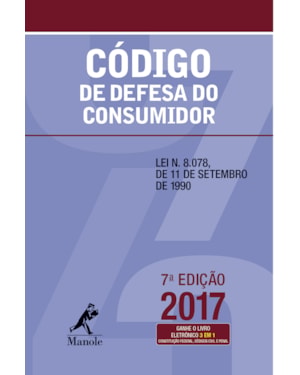 Código de defesa do consumidor: Lei n. 8.078, de 11 de setembro de 1990