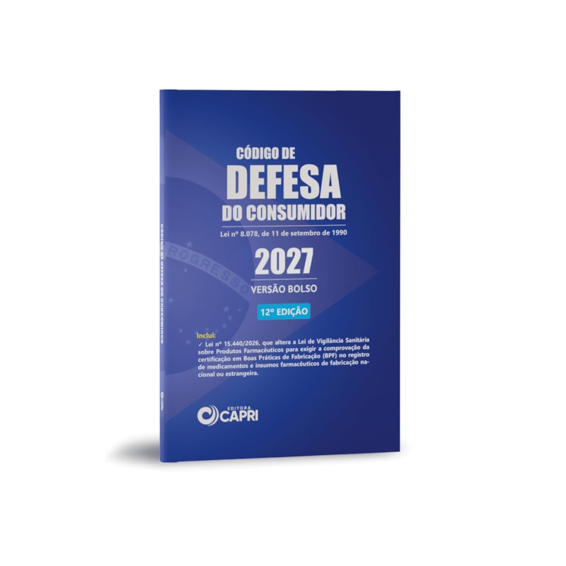 CÓDIGO DE DEFESA DO CONSUMIDOR VERSÃO BOLSO ATUALIZADO 2027 - EDIÇÃO 12