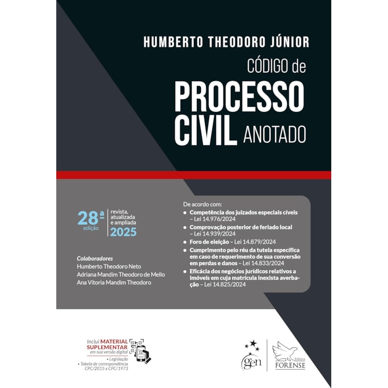 CÓDIGO DE PROCESSO CIVIL ANOTADO - 28ª EDIÇÃO 2025