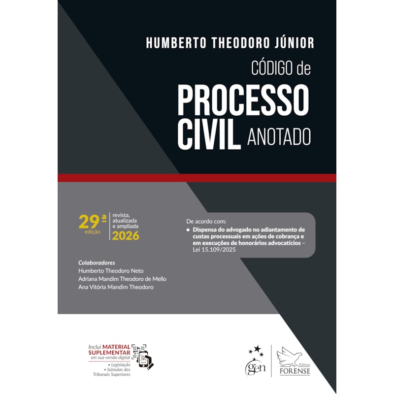 CÓDIGO DE PROCESSO CIVIL ANOTADO - 29ª EDIÇÃO 2026